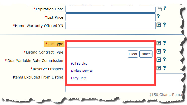 Types of Listing Service (List Type) – connectMLS