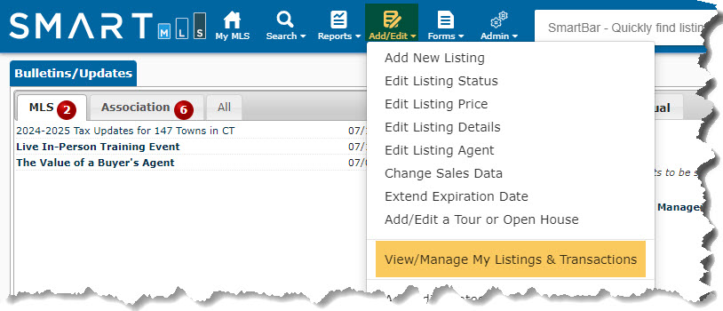 Reverse Prospecting – connectMLS